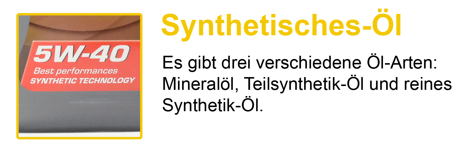 Synthetisches Öl