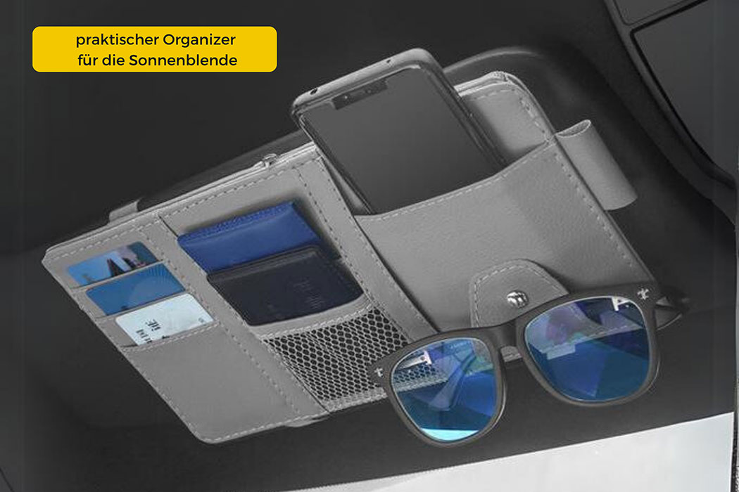 Auto Sonnenblende Organizer  Halter für Brille und Karten