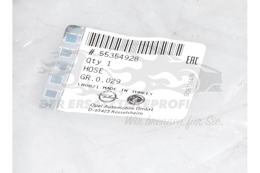 Original Opel Schlauch, Kurbelgehäuseentlüftung 55354928 online kaufen