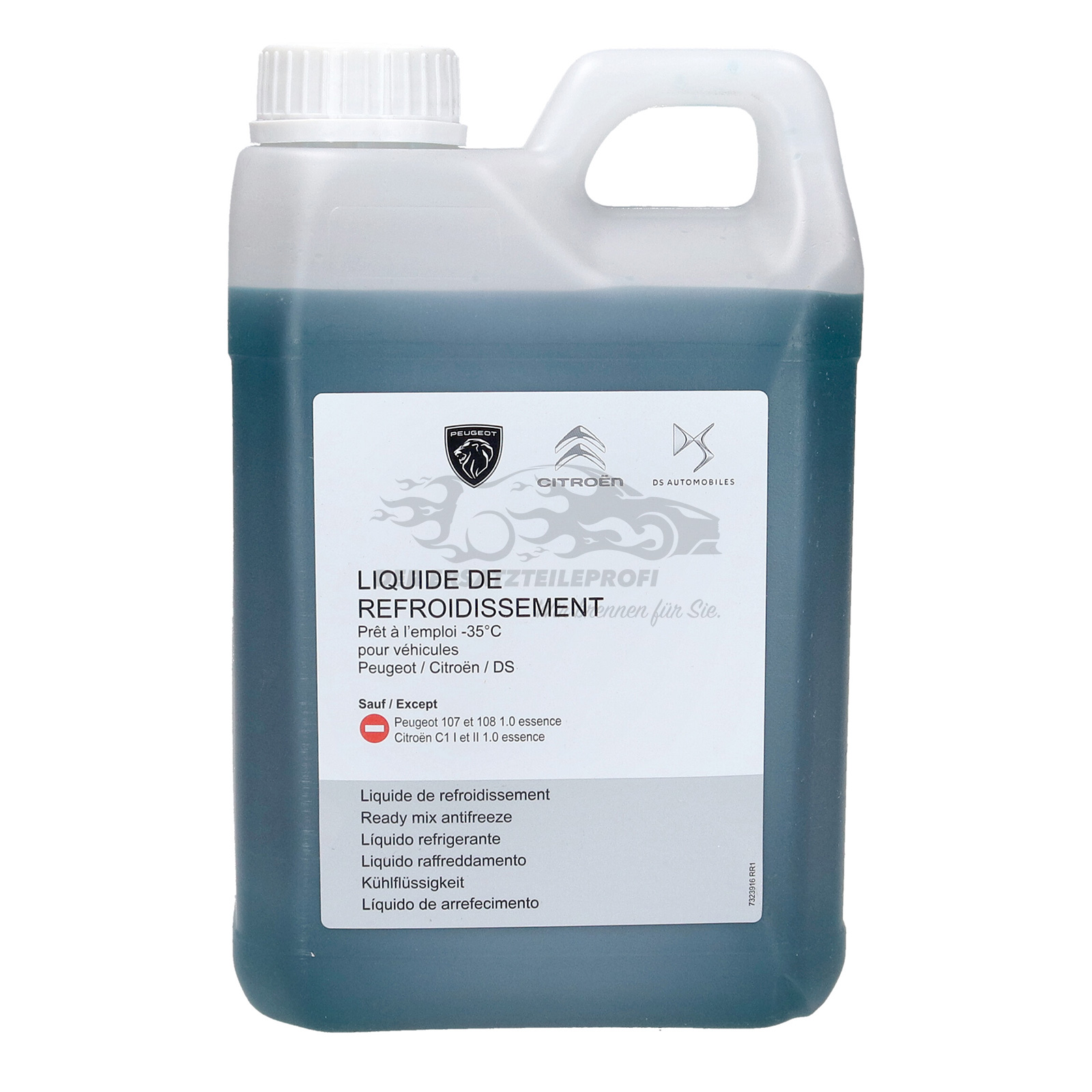 Original Citroen Peugeot Kühlflüssigkeit 2L blau / grün 1637756380