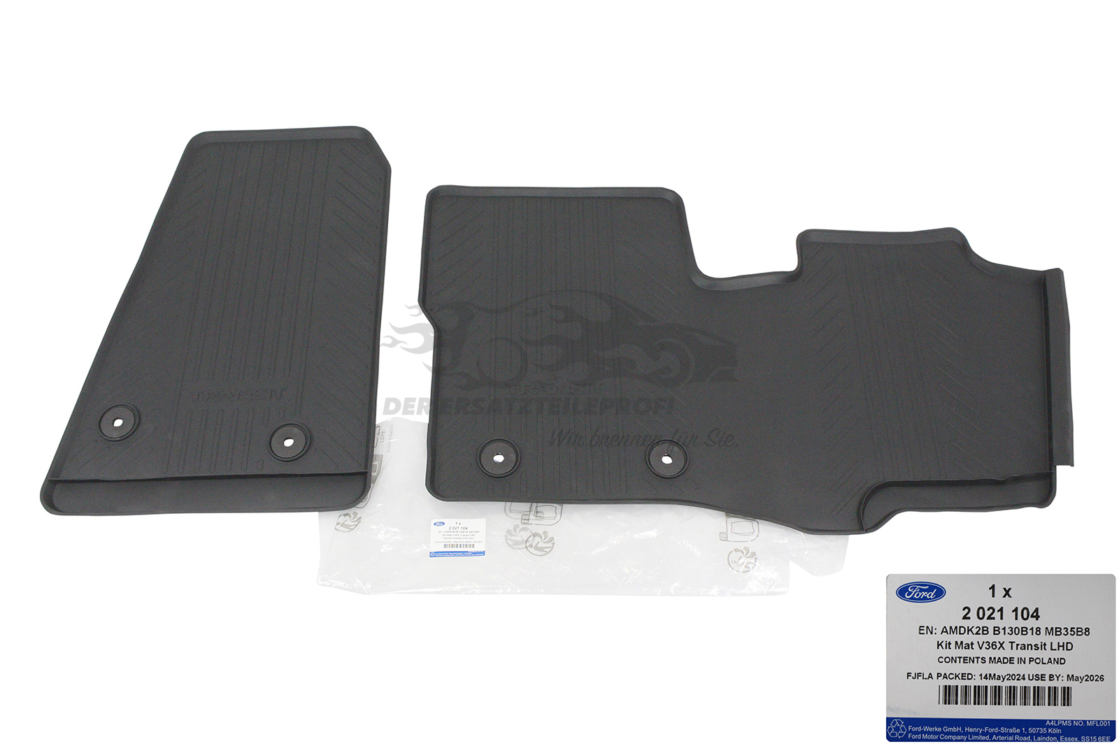 Original FORD Fußmattensatz für Transit 2021104