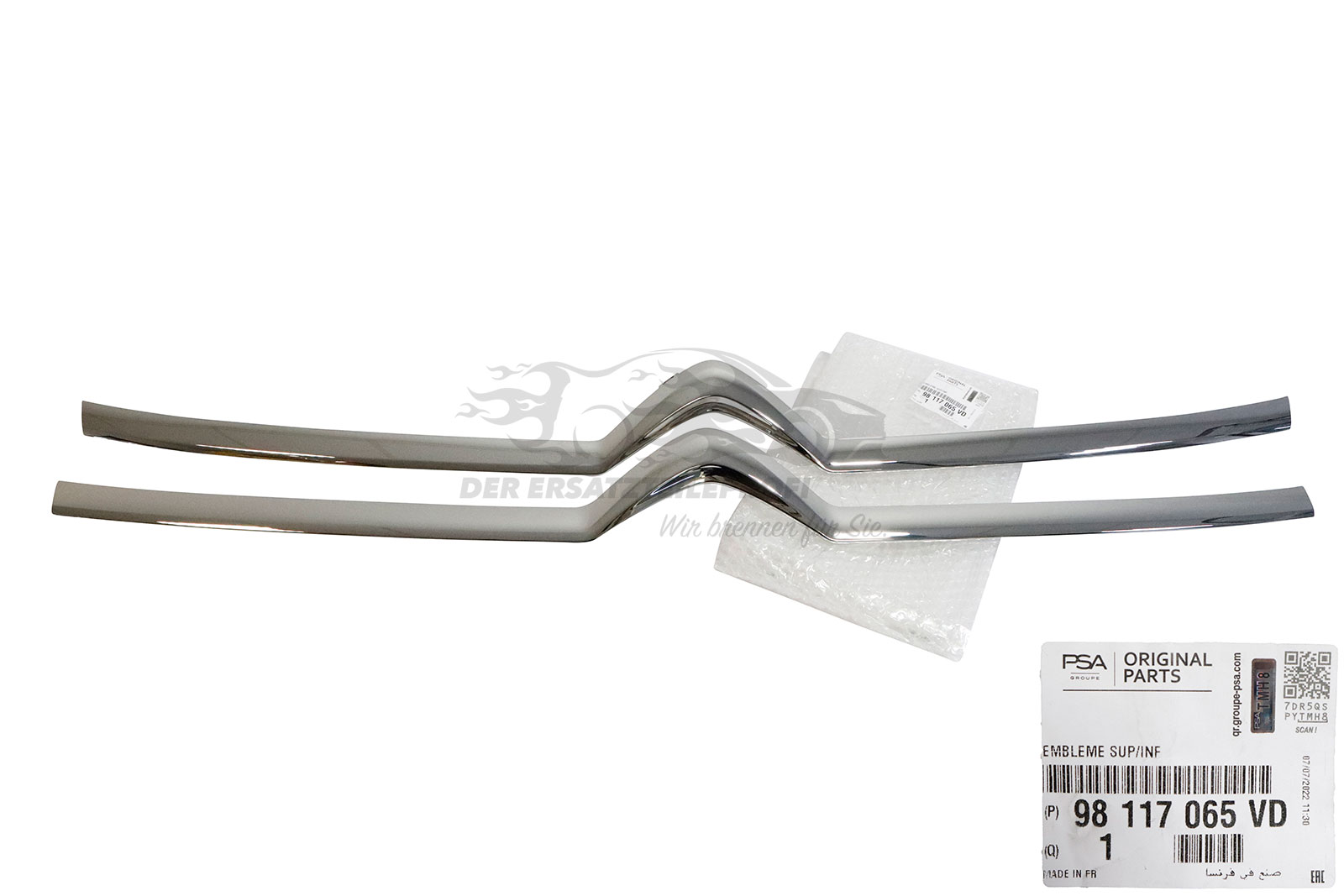 Original Zierleistensatz Grill für Citroen Jumpy 98117065VD