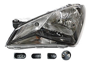 Scheinwerfer links H4 Halogen (schwarz)