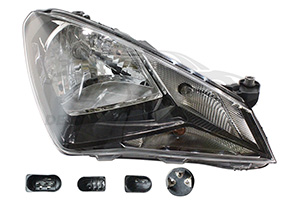 Scheinwerfer rechts H4 Halogen (schwarz)
