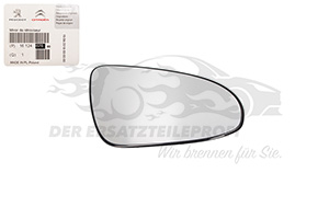 Spiegelglas für Außenspiegel Citroen / Peugeot / Opel 1612467680