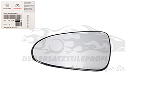 Spiegelglas für Außenspiegel Citroen / Peugeot / Opel 1612468180