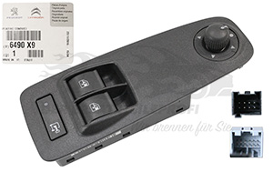 Fensterheberschalter Citroen / Peugeot / Opel 6490X9