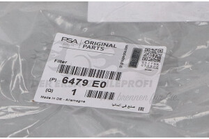 6479E0 Filter, Innenraumluft Citroen / Peugeot / Opel