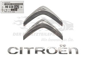 Emblem für Heckklappe Citroen 98038042DX