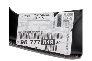 9677784980 Scharnier, Motorhaube Peugeot