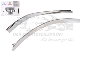 Original Peugeot Zier- Schutzleistensatz für Kühlergitter 
