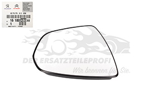 Spiegelglas für Außenspiegel Citroen / Peugeot / Opel 1618048080