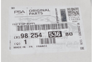 9825453680 Zusatzbremsleuchte Citroen / Peugeot / Opel