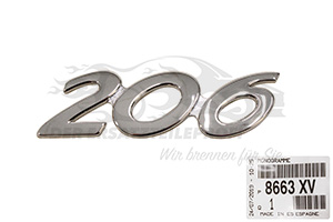 Schriftzug Peugeot 8663XV