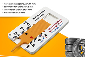 NV Reifenprofilmesser AUTO PKW 0-20mm Werkzeug 