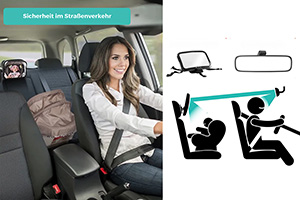 NV Auto Baby Rücksitz-Spiegel, Babyspiegel für Autositz 