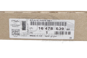 1647863980 Bremsbelagsatz, Scheibenbremse Citroen / Peugeot / Opel