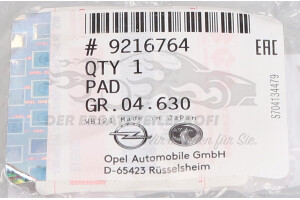 9216764 Pedalbelag, Kupplungspedal Opel