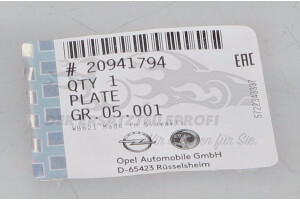 20941794 Spritzblech, Bremsscheibe Opel