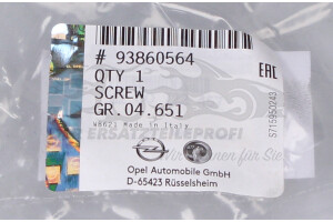 93860564 Schraube, Bremssattel Opel