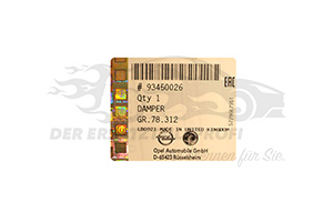 93450026 Aufpralldämpfer, Stoßfänger Opel