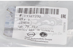 13387232 Blende, Stoßfänger Opel