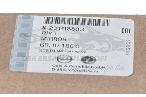 23198803 Spiegelglas, Außenspiegel Opel
