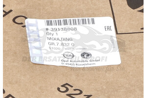 39138808 Blende, Stoßfänger Opel