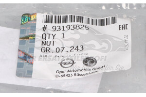93193825 Mutter, Querlenker / Stabilisator Opel