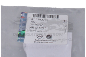 13362752 Heckklappenemblem Opel