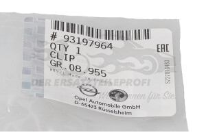 93197964 Halteclip Opel