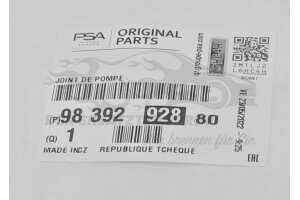 9839292880 Dichtung, Einspritzpumpe Citroen / Peugeot / Opel