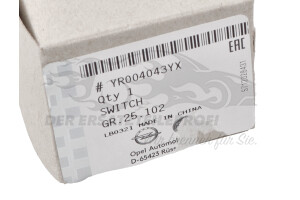 YR004043YX Schalter, Heckklappenentriegelung Opel