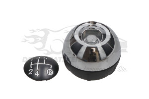 55344048 Schaltlknauf schwarz / chrom Fiat