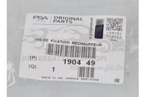 190449 Entlüfterschraube Dieselfilter Citroen