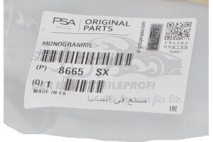 8665SX Schriftzug, Heckklappe Peugeot