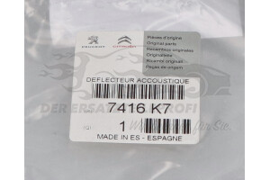 7416K7 Hitzeschutzblech Stoßstange hinten Citroen