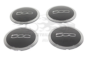 51884867 Set Radkappen (klein) schwarz / Chrom (VPE 4) Fiat