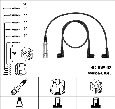 Zündleitungssatz NGK 8618