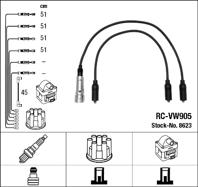 Zündleitungssatz NGK 8623