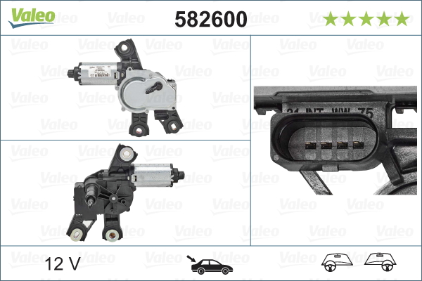 Wischermotor VALEO 582600