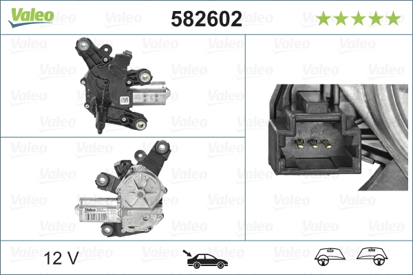 Wischermotor VALEO 582602