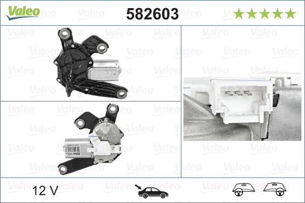 Wischermotor VALEO 582603