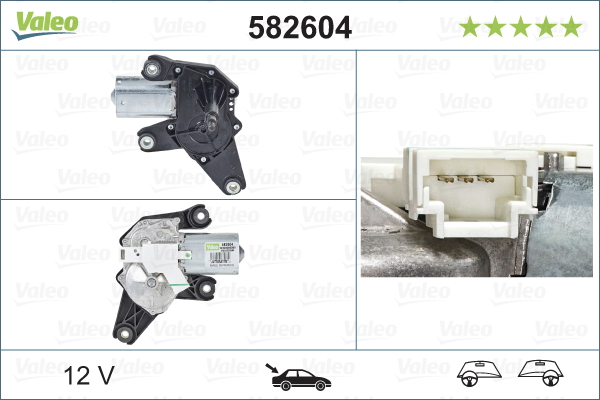 Wischermotor VALEO 582604