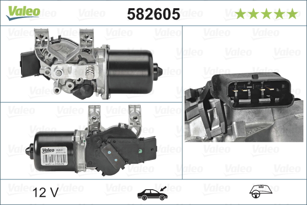 Wischermotor VALEO 582605