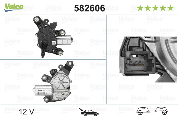 Wischermotor VALEO 582606
