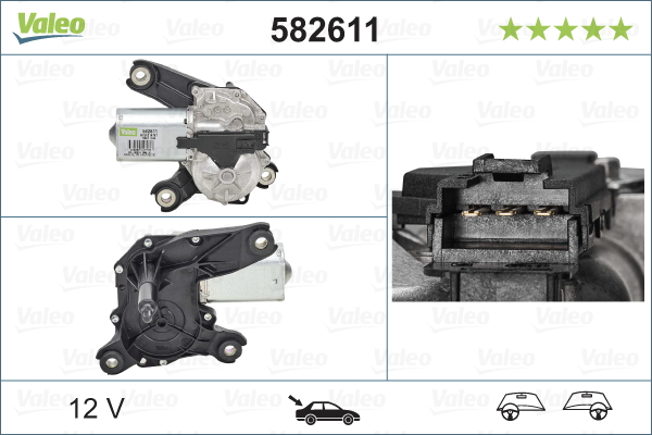 Wischermotor VALEO 582611
