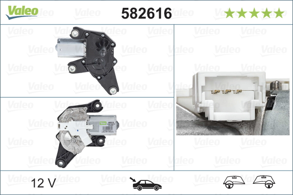 Wischermotor VALEO 582616