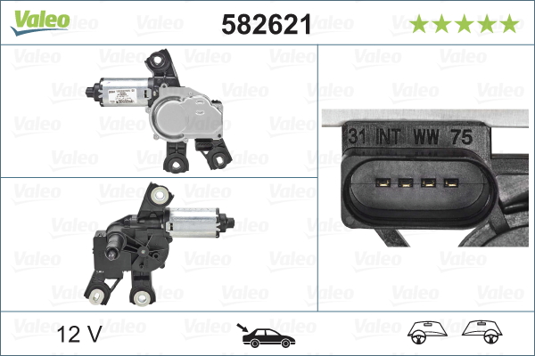 Wischermotor VALEO 582621