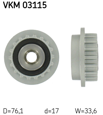 Generatorfreilauf SKF VKM03115